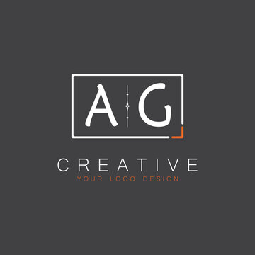initial monogram logo for Creative with square style design.