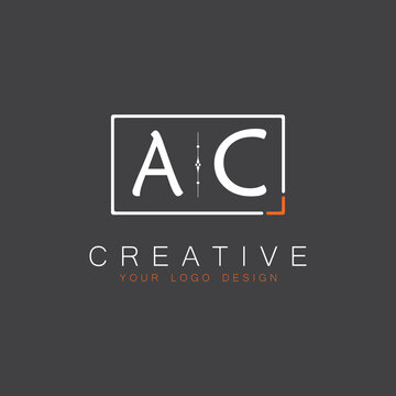 initial monogram logo for Creative with square style design.