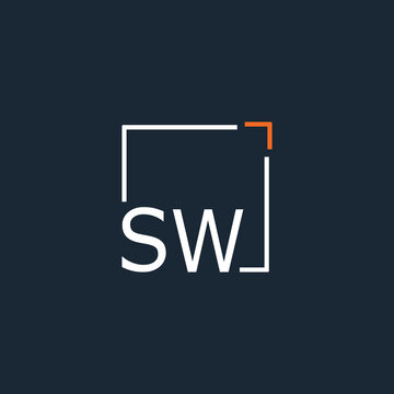 initial monogram logo for Creative with square style design.
