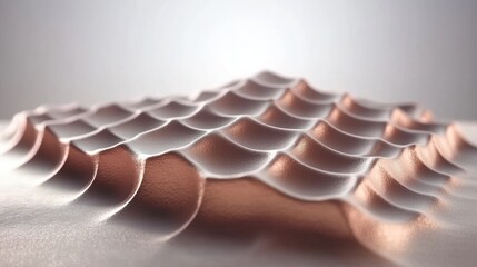 Poster - Abstract illustration presenting a textured surface with geometric wave patterns
