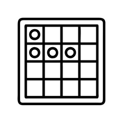 Poster - Checkers board game strategy outline vector design for web and print application
