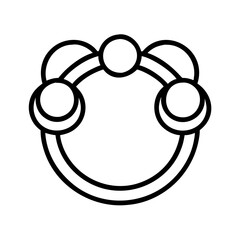 Poster - Outline circle ring with beads vector design element stock illustration art
