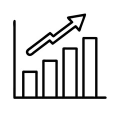 Poster - Growth chart with arrow showing success and upward trend in business performance