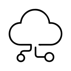 Poster - Cloud computing network diagram vector illustration for data storage and sharing