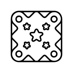 Poster - Starry square pattern vector, celestial star design element, decorative shape icon