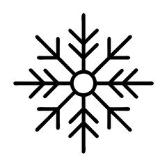 Aufkleber - Simple snowflake icon vector graphic winter christmas holiday season design art