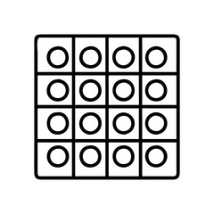 Poster - Square grid pattern with circles vector design for abstract background use cases
