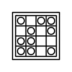 Poster - Checkers board game illustration traditional strategy leisure activity design art