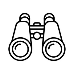 Poster - binoculars vector optical instrument for bird watching and outdoor adventure tool