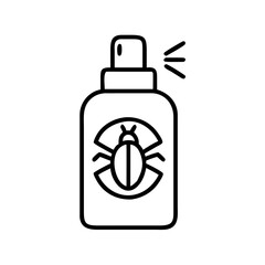 Poster - Insecticide spray bottle pest control extermination bug repellent vector illustration