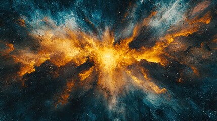 Wall Mural - A cosmic explosion symbolizing the birth of the universe.