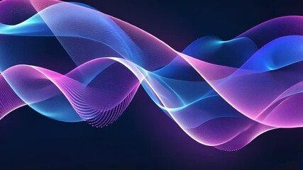 Poster - vibrant abstract wave design flowing lines in blue, pink, and purple create movement and energy with