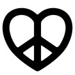 © TrippyHippyArt - Heart peace sign symbol