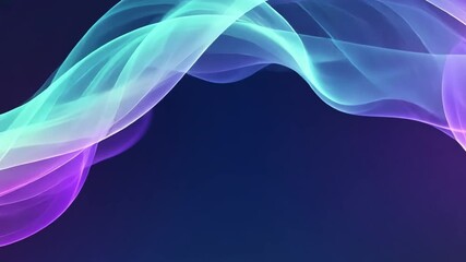 Poster - vibrant abstract background with flowing waves in blue, green, and purple digital artistic design fo