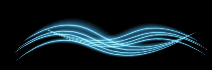 Wall Mural - light speed motion effect. blue color spiral glow effect. magic shiny line sparkles and sequins