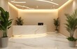 © Nur - Modern reception area with warm lighting and plants