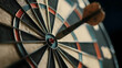 © Lucianastudio - Precision Dart Hit Bullseye Target Achieving Objective Game Scoring Strategy