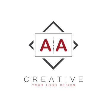 initial monogram logo for Creative with square style design.