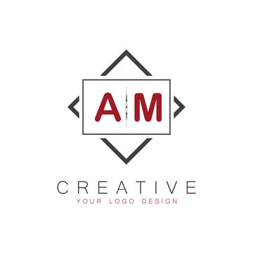 initial monogram logo for Creative with square style design.