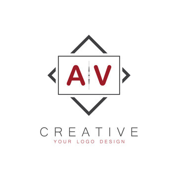 initial monogram logo for Creative with square style design.