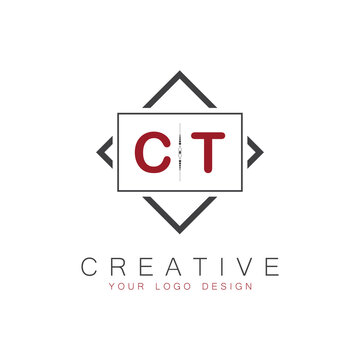 initial monogram logo for Creative with square style design.