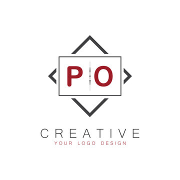 initial monogram logo for Creative with square style design.