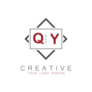 initial monogram logo for Creative with square style design.
