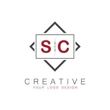 initial monogram logo for Creative with square style design.