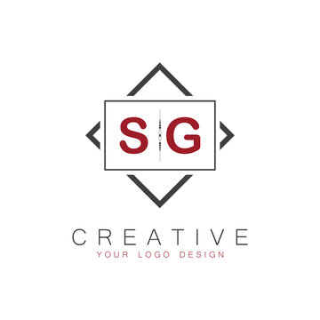 initial monogram logo for Creative with square style design.