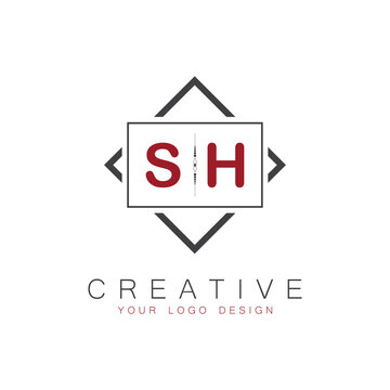 initial monogram logo for Creative with square style design.