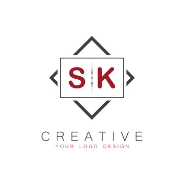 initial monogram logo for Creative with square style design.