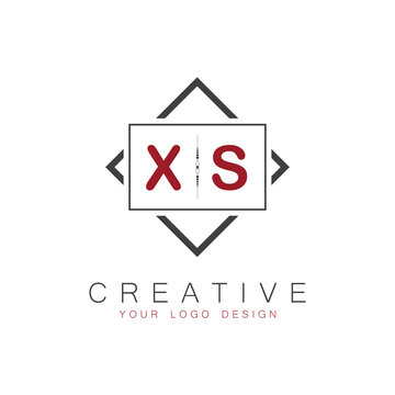 initial monogram logo for Creative with square style design.