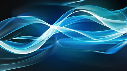Poster - mesmerizing abstract background of flowing blue waves and light, evoking motion and tranquility in d
