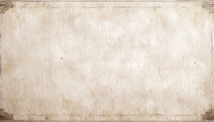 Poster -  vintage parchment paper background with ornamental border, ideal for invitations, certificates, or antique style designs