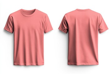 Poster - Colorful t-shirt design displayed from front and back on a plain background for online retail showcase