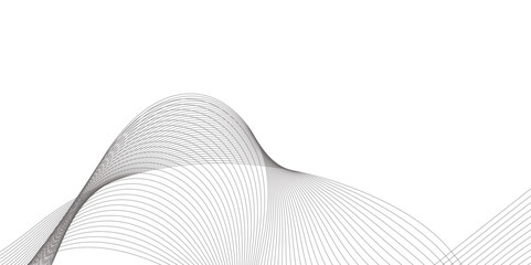 Poster - abstract wave and curved blend lines on transparent background. sound, music, volume background. des