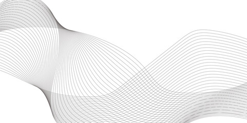 Poster - abstract wave and curved blend lines on transparent background. sound, music, volume background. des