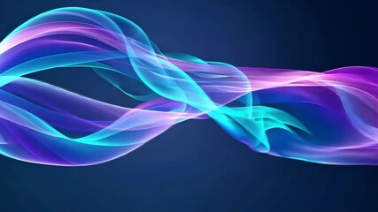 Poster - vibrant abstract background with flowing waves in blue, purple, and turquoise smooth energy and move