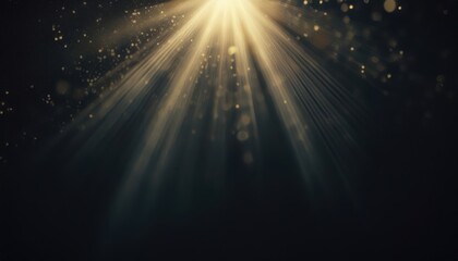 Aufkleber - golden light rays in dark abstract background for spiritual, cosmic, or futuristic design with depth and digital texture

