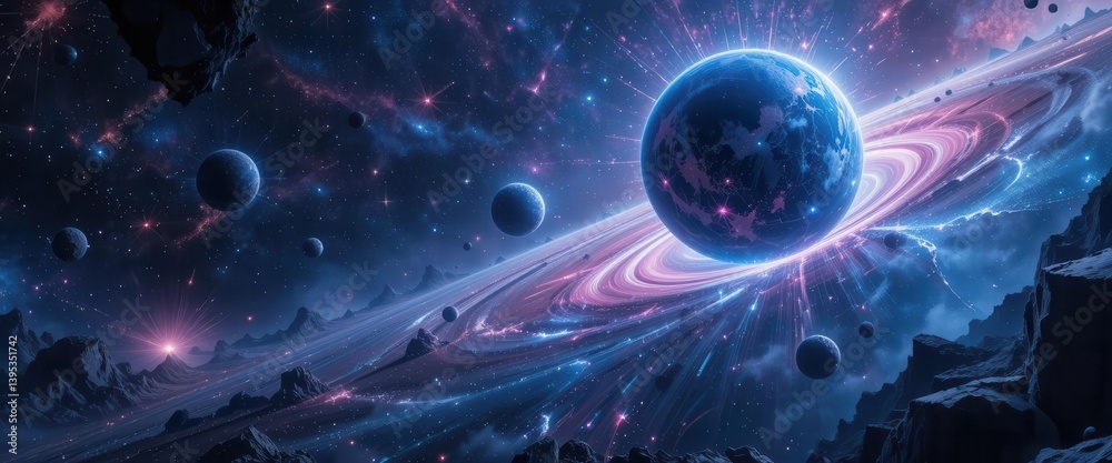 Enter the quantum realm! Witness a fractured galaxy where planets are ...