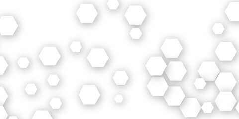 Poster - vector technology background with hexagon concept design. embossed hexagon , honeycomb white shadow.