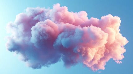 Poster - Soft pink and blue cloud formation against a clear sky.