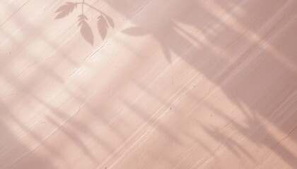 Poster - Soft shadows of leaves on wall indoor sunlit space artistic photography minimalistic environment close-up view conceptual nature