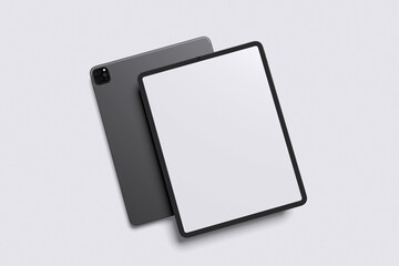Tablet with white screen for mockup template