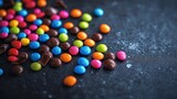 Delicious Assorted Chocolate Candies on Elegant Dark Background