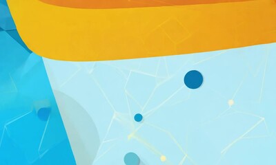 Wall Mural - vibrant geometric patterns featuring circles in flat design made with generative ai technology