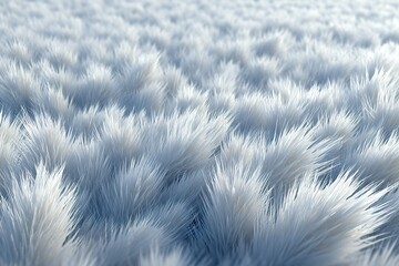 Poster - Textured white surface resembling soft fur spreads across a seamless background under bright light creating a serene atmosphere