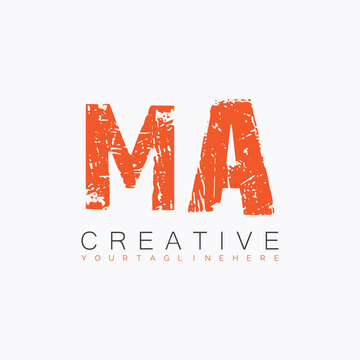 initial monogram logo with letter creative design.

