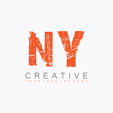 initial monogram logo with letter creative design.
