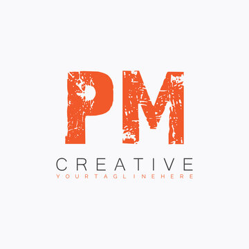 initial monogram logo with letter creative design.
